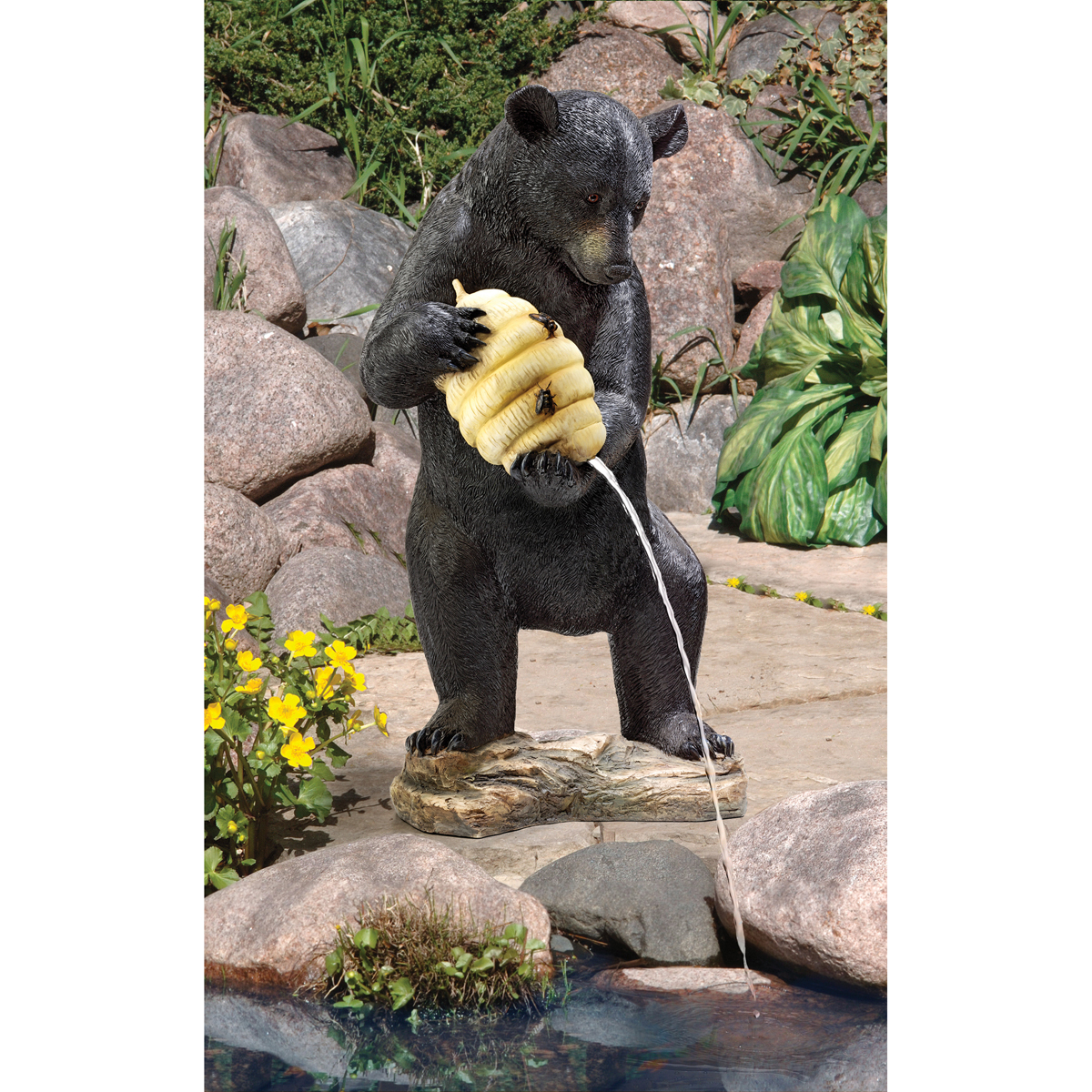 Image Thumbnail for Dt Beehive Black Bear Spitter Piped Statue